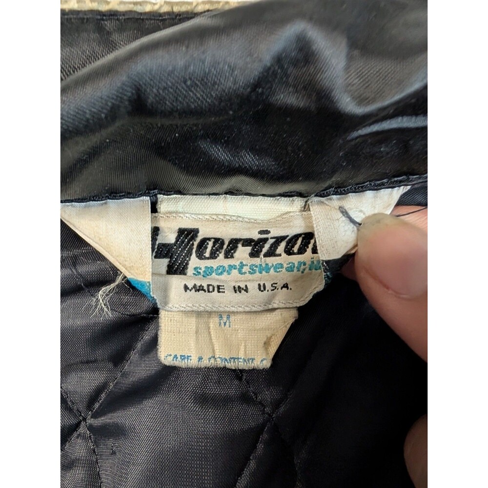 Vtg 90s Mens Medium Snap On Racing Quilt Lined Satin Bomber Jacket USA Snapon - Picture 4 of 16